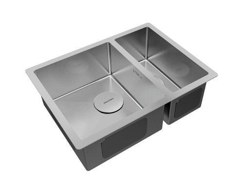 Кухонная мойка Paulmark Next 58/2S Uni PM225844-BS Брашированная сталь