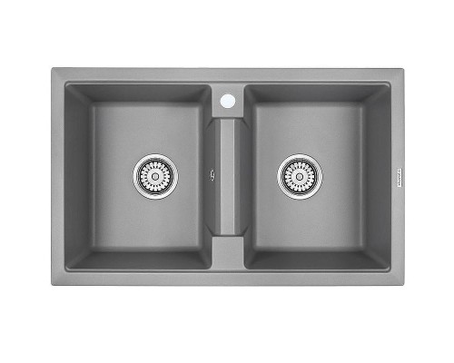 Кухонная мойка Paulmark Tandem 80/2 PM238150-GRM Серый металлик