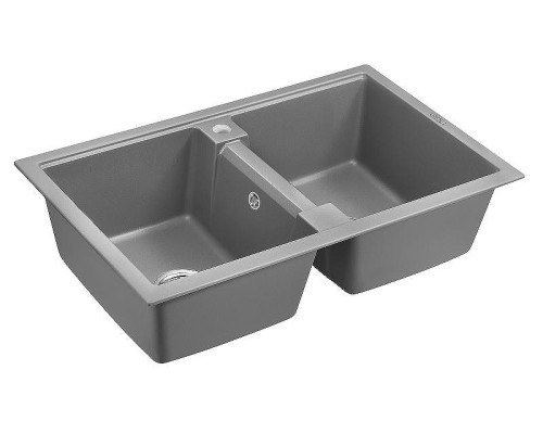 Кухонная мойка Paulmark Tandem 80/2 PM238150-GRM Серый металлик
