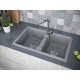 Кухонная мойка Paulmark Tandem 80/2 PM238150-GRM Серый металлик