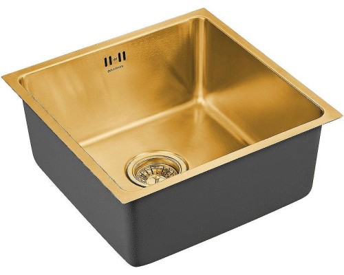 Кухонная мойка Paulmark Vista 44 PM304444-BG Брашированное золото