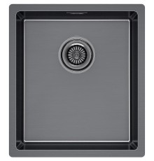 Кухонная мойка Paulmark Yuni 39 Uni YU39-GM Вороненная сталь