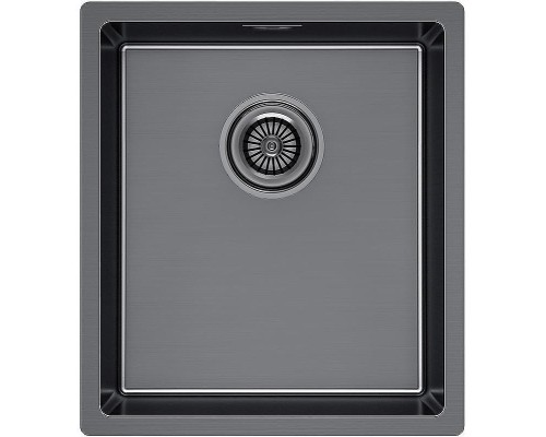 Кухонная мойка Paulmark Yuni 39 Uni YU39-GM Вороненная сталь