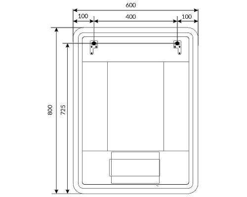 Зеркало 1MarKa Amour 60 Ц0000007710 с подсветкой с сенсорным выключателем