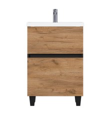 Тумба под раковину 1MarKa Aris 60Н Ц0000035777 цвет Антрацит Дуб крафт золотой