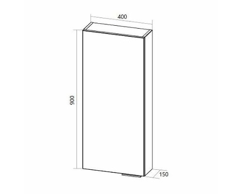 Подвесной шкаф 1MarKa Gaula 40П У92553 Графит матовый