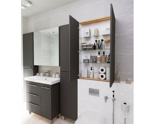 Подвесной шкаф 1MarKa Gaula 60П У92551 Графит матовый