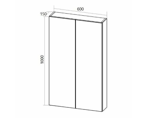 Подвесной шкаф 1MarKa Gaula 60П У92551 Графит матовый