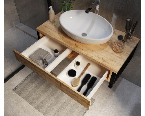 Тумба под раковину 1MarKa Grunge Loft 100П У85844 подвесная Дуб вотан