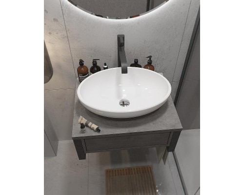 Тумба под раковину 1MarKa Grunge Loft 60П Ц0000001581 подвесная Бетон темно-серый