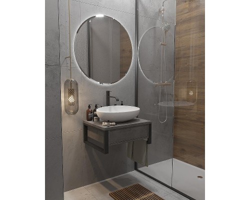 Тумба под раковину 1MarKa Grunge Loft 60П Ц0000001581 подвесная Бетон темно-серый