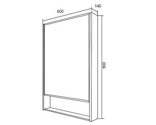 Зеркальный шкаф 1MarKa Mira 60 У84861 Дуб сонома