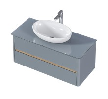 Тумба под раковину 1MarKa Monro 100П Ц0000036661 подвесная цвет Серый