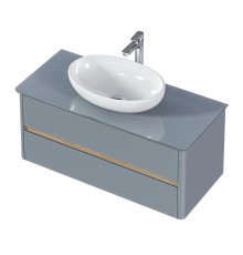 Тумба под раковину 1MarKa Monro 100П Ц0000036661 подвесная цвет Серый