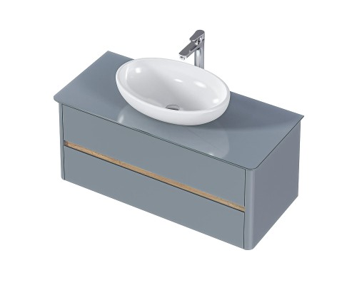 Тумба под раковину 1MarKa Monro 100П Ц0000036661 подвесная цвет Серый