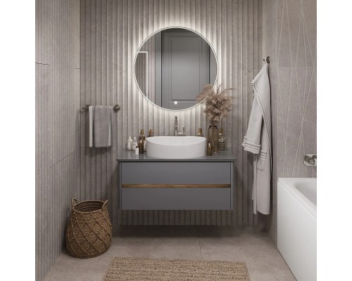 Тумба под раковину 1MarKa Monro 100П Ц0000036661 подвесная цвет Серый