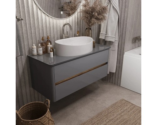 Тумба под раковину 1MarKa Monro 100П Ц0000036661 подвесная цвет Серый