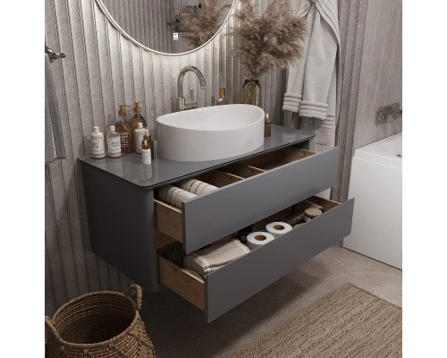 Тумба под раковину 1MarKa Monro 100П Ц0000036661 подвесная цвет Серый