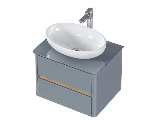 Тумба под раковину 1MarKa Monro 60П Ц0000036664 подвесная цвет Серый