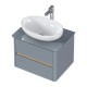 Тумба под раковину 1MarKa Monro 60П Ц0000036664 подвесная цвет Серый