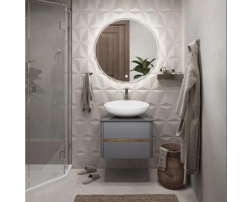 Тумба под раковину 1MarKa Monro 60П Ц0000036664 подвесная цвет Серый