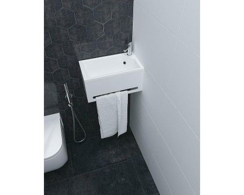 Панель с раковиной 1MarKa Tiny XS Mini 39 R У84218 подвесная Белая глянцевая