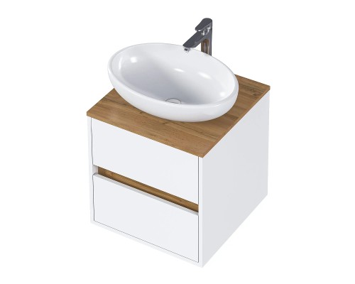 Тумба под раковину 1MarKa Veil 50 Ц0000035551 подвесная цвет Белая аляска Дуб вотан