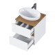 Тумба под раковину 1MarKa Veil 50 Ц0000035551 подвесная цвет Белая аляска Дуб вотан