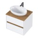 Тумба под раковину 1MarKa Veil 60 Ц0000035552 подвесная цвет Белая аляска Дуб вотан