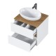 Тумба под раковину 1MarKa Veil 60 Ц0000035552 подвесная цвет Белая аляска Дуб вотан
