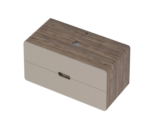 Тумба под раковину 1MarKa Vortex 80П Ц0000031564 подвесная цвет Орех каньон коньяк Латте фактурный