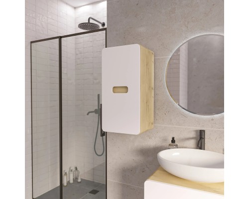 Подвесной шкаф 1MarKa Vortex 35 Ц0000033029 цвет Орех лучистый солнечный Супер айс белый