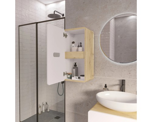 Подвесной шкаф 1MarKa Vortex 35 Ц0000033029 цвет Орех лучистый солнечный Супер айс белый