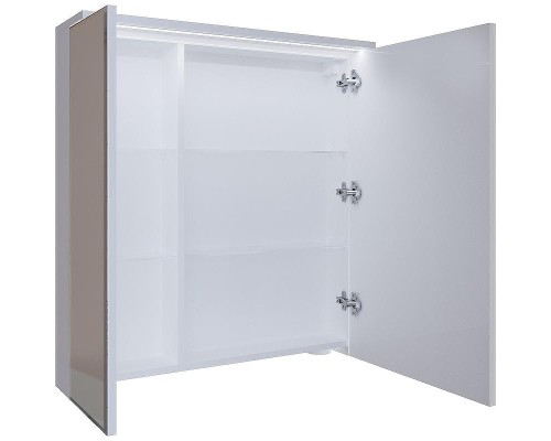 Зеркальный шкаф 1MarKa Соната 75 Ц0000007616 с подсветкой  Белый глянец