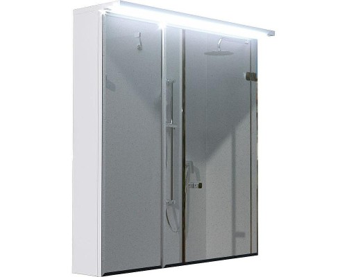 Зеркальный шкаф 1MarKa Соната 75 Ц0000007616 с подсветкой  Белый глянец
