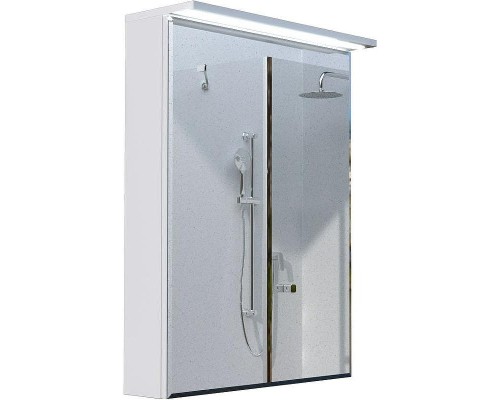 Зеркальный шкаф 1MarKa Соната 60 Ц0000007617 с подсветкой  Белый глянец