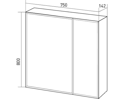 Зеркальный шкаф 1MarKa Соната 75 Белый глянцевый