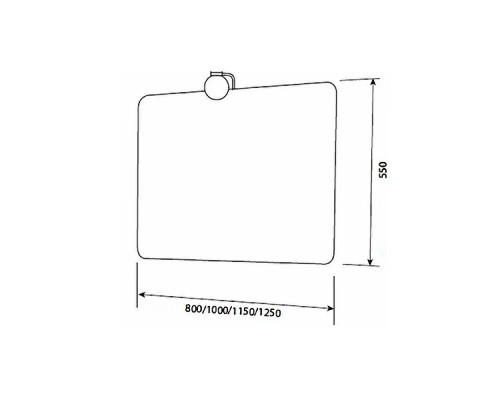 Зеркало AM.PM Awe 80 M15MOX0801SG с подсветкой Серебристый