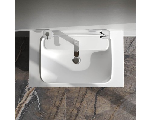 Тумба с раковиной AM.PM Func 80 M8F-FUX0801WG-WPC0800WM подвесная цвет Белый глянец