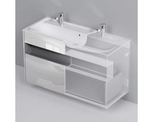 Тумба с раковиной AM.PM Func 120 M8F-FUX1201WG-WPC1200WM подвесная цвет Белый глянец