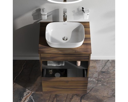 Тумба с раковиной AM.PM Func 60 M8F-FUX0601OF-WCC10450WG подвесная цвет Дуб крафт