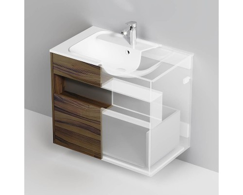 Тумба с раковиной AM.PM Func 80 M8F-FUX0801OF-WPC0800WM подвесная цвет Дуб крафт