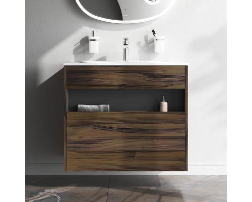 Тумба с раковиной AM.PM Func 80 M8F-FUX0801OF-WPC0800WM подвесная цвет Дуб крафт