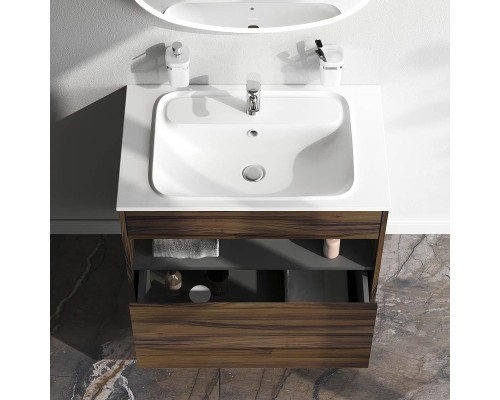 Тумба с раковиной AM.PM Func 80 M8F-FUX0801OF-WPC0800WM подвесная цвет Дуб крафт