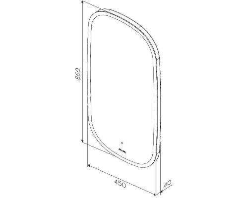 Зеркало AM.PM Func 45 M8FMOX0451WGH с подсветкой с ИК-сенсорным выключателем