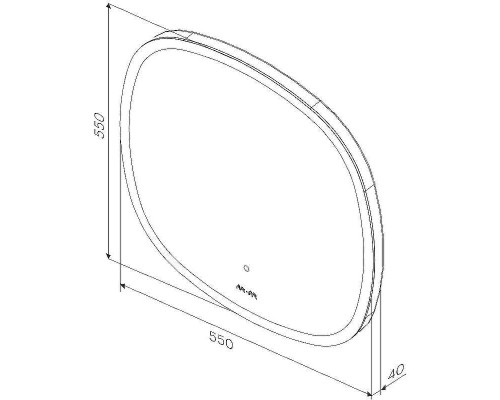 Зеркало AM.PM Func 55 M8FMOX0551WGS с подсветкой с ИК-сенсорным выключателем