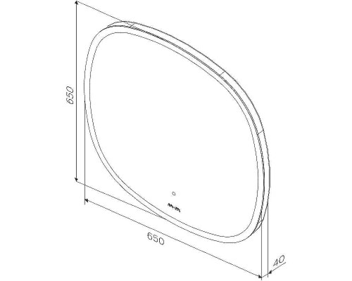 Зеркало AM.PM Func 65 M8FMOX0651WGS с подсветкой с ИК-сенсорным выключателем
