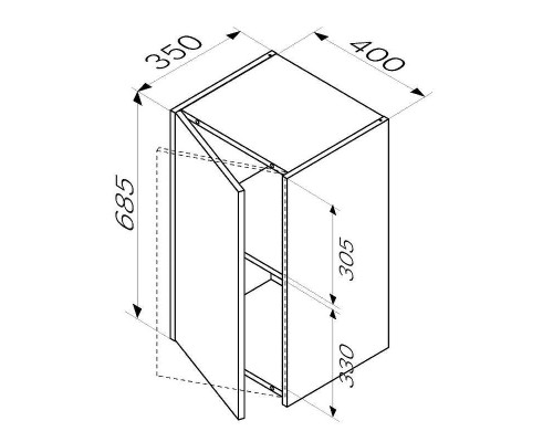 Подвесной шкаф AM.PM Func 40 M8FCH0402OF Дуб крафт