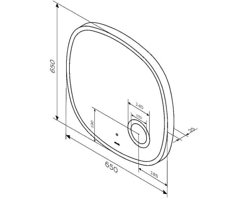Зеркало AM.PM Func 65 M8FMOX0653SA с подсветкой с увеличением с ИК-сенсорным выключателем