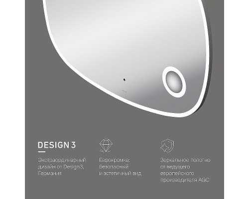 Зеркало AM.PM Func 100 M8FMOX1003SA с подсветкой с увеличением с ИК-сенсорным выключателем